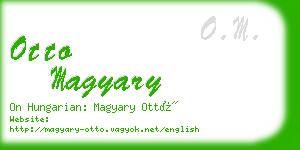 otto magyary business card